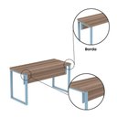 Ver imagem 6 de Mesa Escritório 1500x600x750mm M150-60pe40tub Walnut-azul Dali