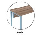 Ver imagem 7 de Mesa Escritório 1500x600x750mm M150-60pe40tub Walnut-azul Dali