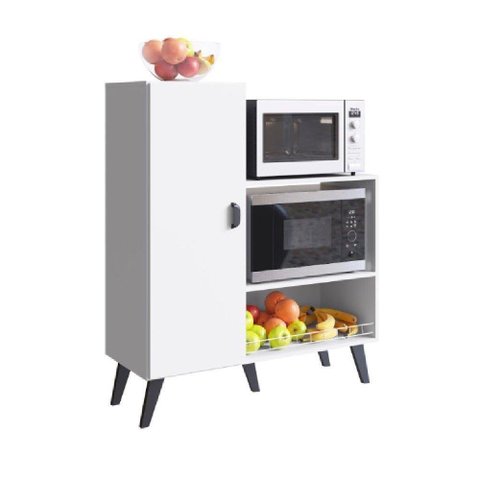 Balcão Fruteira Com Porta Para Fornos Xangai Branco