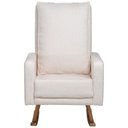 Ver imagem 3 de Poltrona de Amamentação com Balanço Base Milka Noah D02 Bouclê Off White B-114 - Lyam Decor