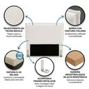 Ver imagem 3 de Cabeceira para Cama Box King Size Virella 195cm Moderna com Frame Bouclê Off White - Desk Design