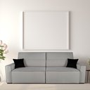 Ver imagem 1 de Sofa 4 Lugares Retratil e Reclinavel 250cm em Linho Romano