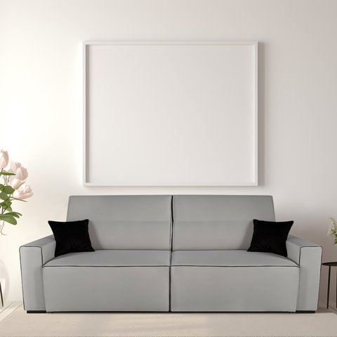 Sofa 4 Lugares Retratil E Reclinavel 250Cm Em Linho Romano