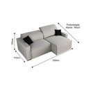 Ver imagem 3 de Sofa 4 Lugares Retratil e Reclinavel 250cm em Linho Romano