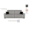 Sofa 4 Lugares Retratil E Reclinavel 250Cm Em Linho Romano  - 2
