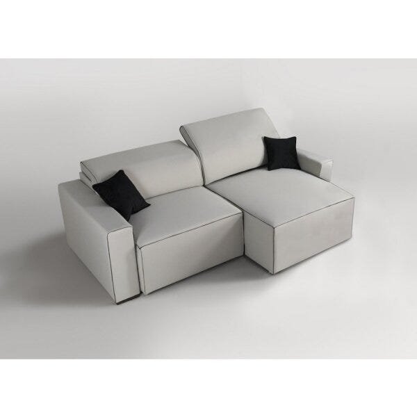 Sofa 4 Lugares Retratil E Reclinavel 250Cm Em Linho Romano  - 4