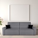 Ver imagem 1 de Sofa 4 Lugares Retratil e Reclinavel 250cm em Linho Romano