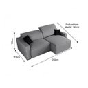 Ver imagem 3 de Sofa 4 Lugares Retratil e Reclinavel 250cm em Linho Romano