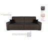 Sofa 4 Lugares Retratil E Reclinavel 250Cm Veludo Romano  - 2