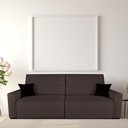 Ver imagem 1 de Sofa 4 Lugares Retratil e Reclinavel 250cm Veludo Romano