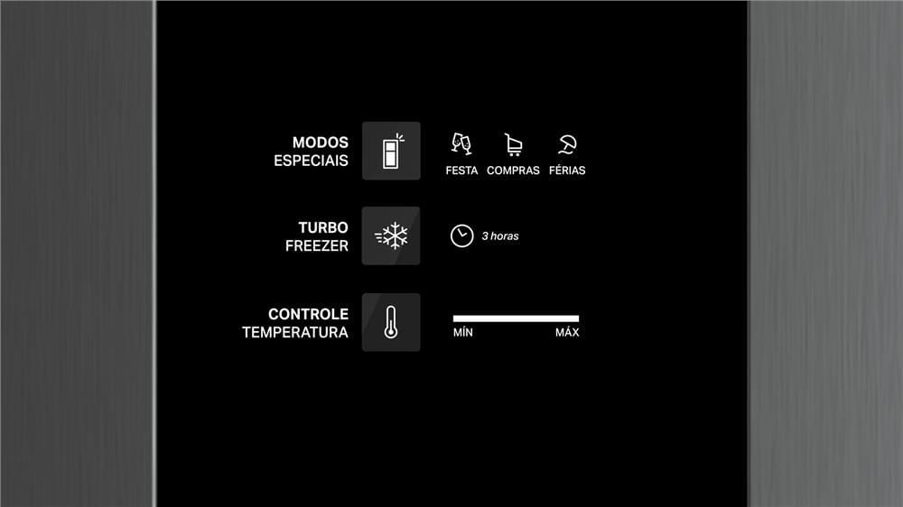 Geladeira Duplex Frost Free 461 Litros A+++ Cor Inox com Tecnologia Turbo Control e Fresh Box - Brm5 - 5