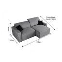 Ver imagem 4 de Sofa 4 Lugares Retratil e Reclinavel 230cm em Linho Romano