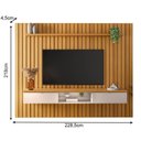 Ver imagem 3 de Painel Ripado para Tv com Bancada Suspensa 2.2 Illusiê H01 Cinamomo-off White
