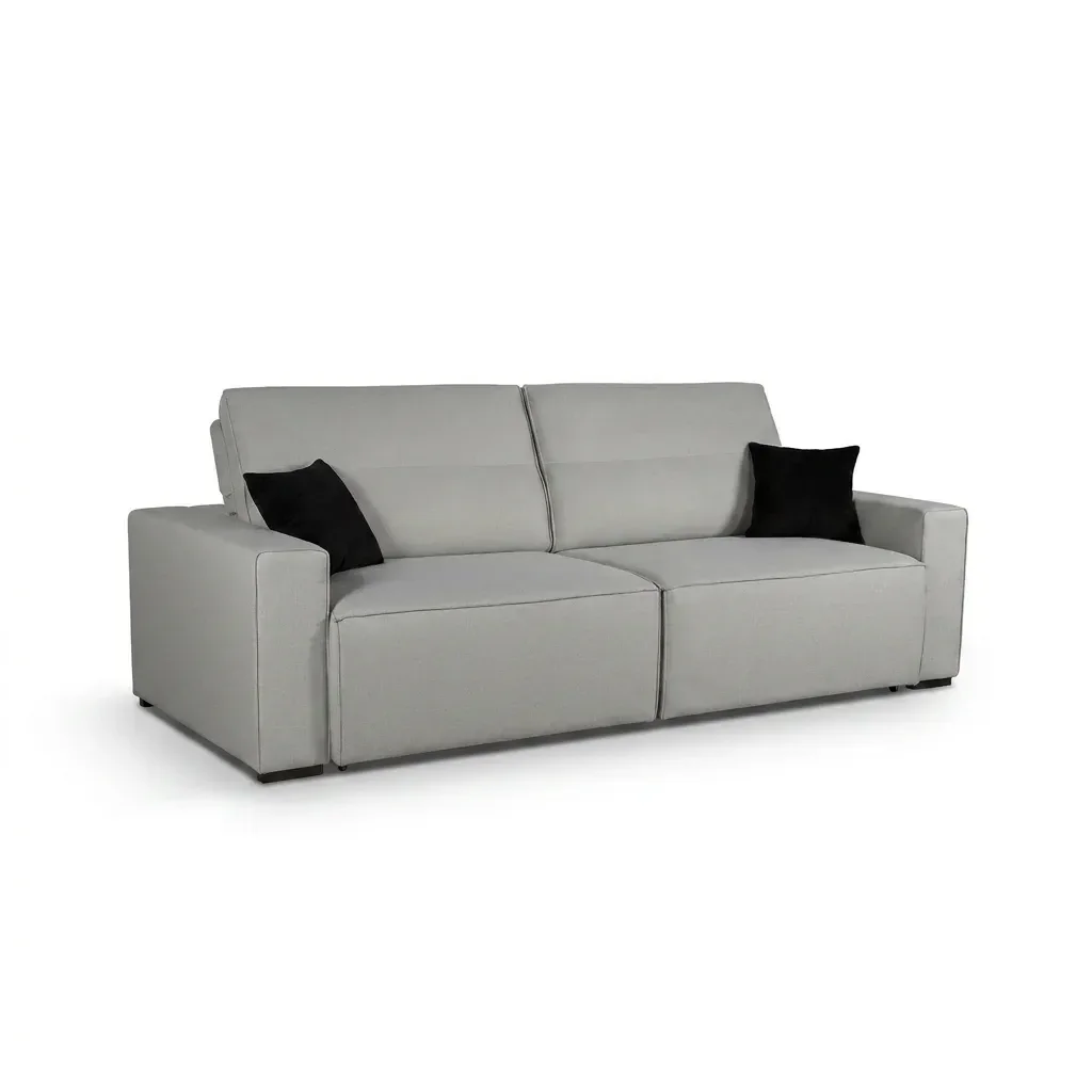 Ver imagem 2 de Sofa Retratil e Reclinavel 2 Lugares 210cm em Linho Romano