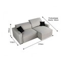 Ver imagem 4 de Sofa Retratil e Reclinavel 2 Lugares 210cm em Linho Romano
