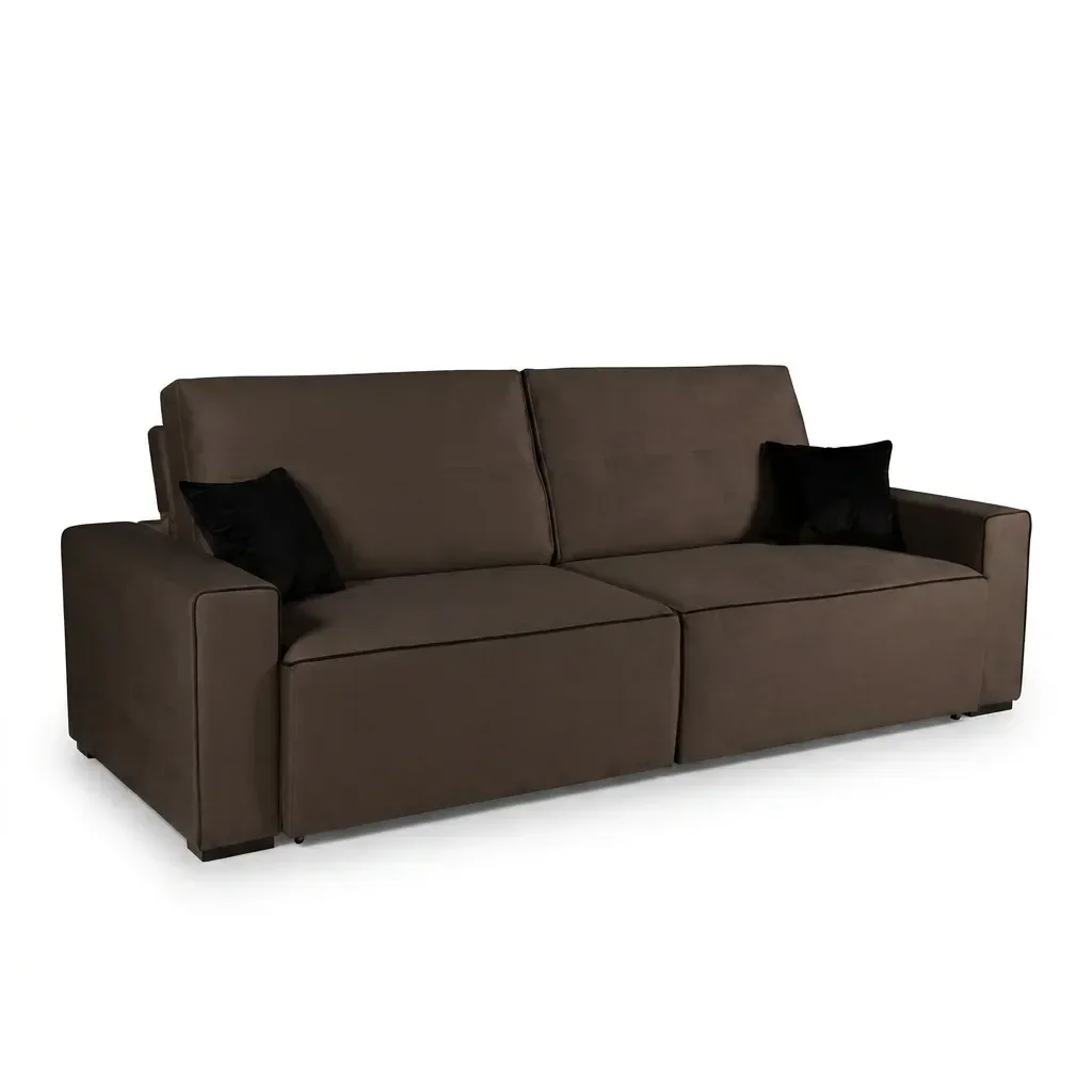 Ver imagem 2 de Sofa 2 Lugares Retratil E Reclinavel 210Cm Romano Marrom/Imbuia