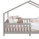 Ver imagem 5 de Cama Montessoriana Madeira Maciça Casa com Estrado Lisan Cinza Idimex