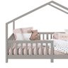 Cama Montessoriana Madeira Maciça Casa com Estrado Lisan Cinza Idimex - 5