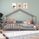 Ver imagem 7 de Cama Montessoriana Madeira Maciça Casa com Estrado Lisan Cinza Idimex
