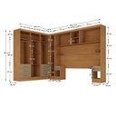 Ver imagem 4 de Guarda-roupa Modulado Soberano 11 Portas 8 Gavetas 100% Mdf Cinamomo/cappuccino - Panorama Móveis