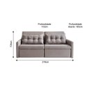 Ver imagem 3 de Sofa 3 Lugares Retratil e Reclinavel 216cm em Linho Dimas