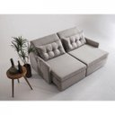 Ver imagem 4 de Sofa 3 Lugares Retratil e Reclinavel 216cm em Linho Dimas