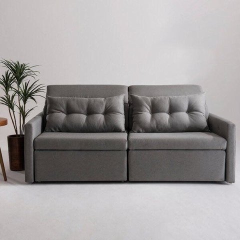 Sofa 4 Lugares Retratil e Reclinavel 216cm Dimas