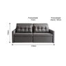 Sofa 4 Lugares Retratil E Reclinavel 216Cm Dimas  - 3