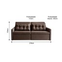 Ver imagem 3 de Sofa 3 Lugares Retratil e Reclinavel 216cm em Linho Dimas