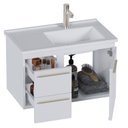Ver imagem 5 de Kit Banheiro em Aço Caja 62 cm Branco c/ Lavatório