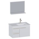 Ver imagem 2 de Kit Banheiro em Aço Caja 62 cm Branco c/ Lavatório