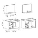 Ver imagem 3 de Kit Banheiro em Aço Caja 62 cm Branco c/ Lavatório