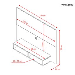 Painel Para TV Eros Nogal - Notável - 4