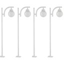 Ver imagem 1 de Kit 4 Postes para Iluminação Bivolt Branco sem Globo Alumínio 2m Praça Global Dital