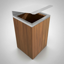 Ver imagem 3 de Lixeira de Madeira Plástica -cinza- 96 L