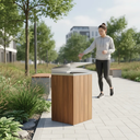 Ver imagem 4 de Lixeira de Madeira Plástica -cinza- 96 L