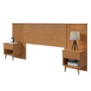 Ver imagem 2 de Cabeceira Regulável Painel Ripado Pés Palito em Madeira Like