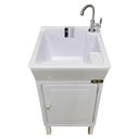 Ver imagem 2 de Tanque Lavanderia 22 Litros Fibra para Torneira de Bancada Cor:branco