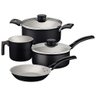 Jogo de Panelas Tramontina Turim em Alumínio Antiaderente Starflon Max 4 Peças Preto - 1