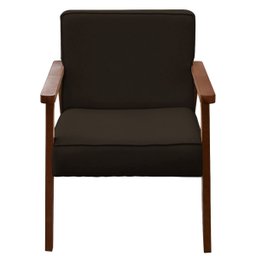 Kit 2 Poltronas Decorativa Laura Suede Marrom Escuro - 3 Kit 2 Poltronas Decorativa Laura Suede Marrom Escuro - 3