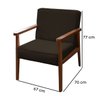 Kit 2 Poltronas Decorativa Laura Suede Marrom Escuro - 4