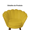 Ver imagem 4 de Conjunto 2 Poltronas Pétala Decorativa Estofada Suede Amarelo - Incasa Decor