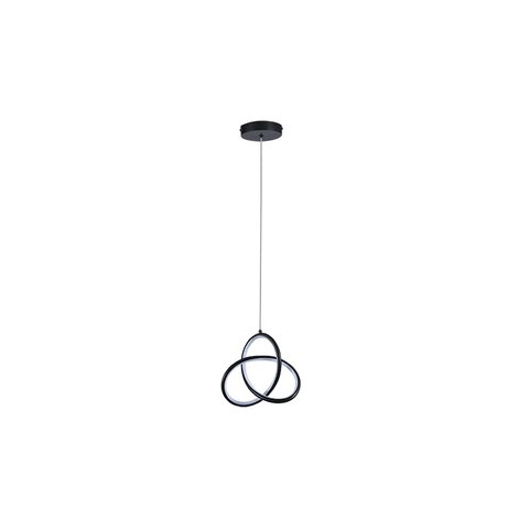 Luminária Preta de Teto Pendente Catar Led Taschibra 15w 3000k Luz Quente