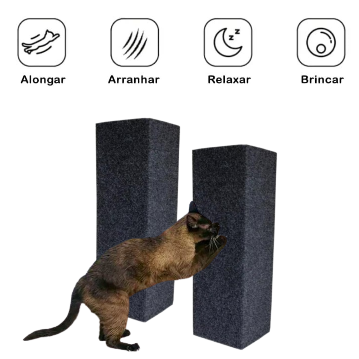 Arranhador para Gatos Protetor Canto Sofá, Cama Box com 2 Un - 2