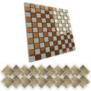 Ver imagem 1 de Pastilha De Vidro Autocolante Kit 20 Uni Parede Cozinha Banheiro Decorativa Facil Aplicacao Reforma