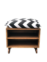 Ver imagem 1 de Sapateira Puff preto e branco
