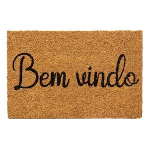 Capacho Fibra de Coco Sergipe 01 Bege-preto 0,30x0,45m