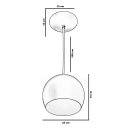Ver imagem 4 de Kit 2 Lustre Pendente Bola Media Alumínio 23cm New Cobre