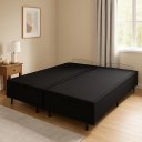 Ver imagem 4 de Cama Preta Corino Box Bau King 1,93cm Premium Blindada Super Reforçada