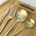 Ver imagem 1 de Faqueiro Ópera Lyor 16 Peças Aço Inox Dourado